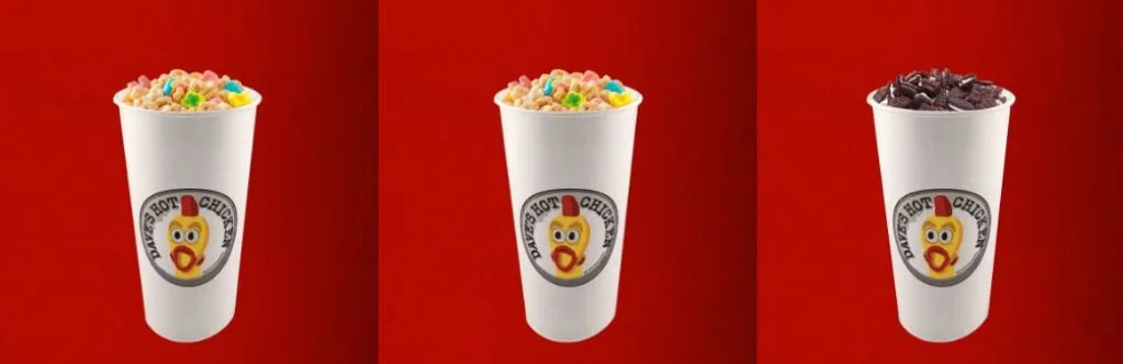 Dave's Top Loaded Shakes with toppings